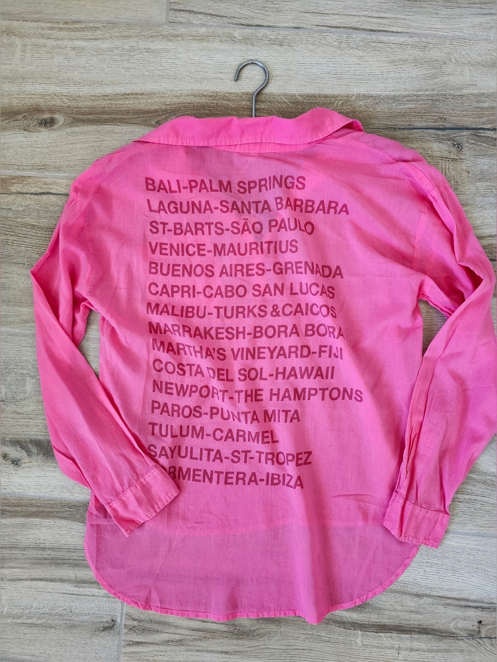 Sundry by Anthropologie Pink Vacation Button Shirt/ beach cover up Size (1)